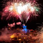I fuochi d'artificio che partono dal castello Aldobrandesco di Arcidosso