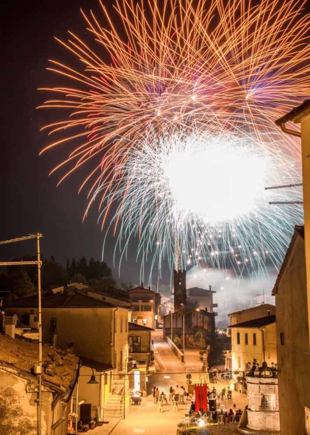 Lo spettacolo dei fuochi d'artificio