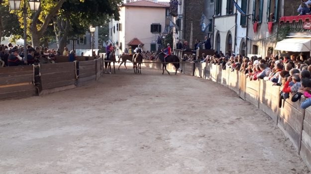 Foto al Canape, Palio delle Contrade I quattro cavalli alla mossa