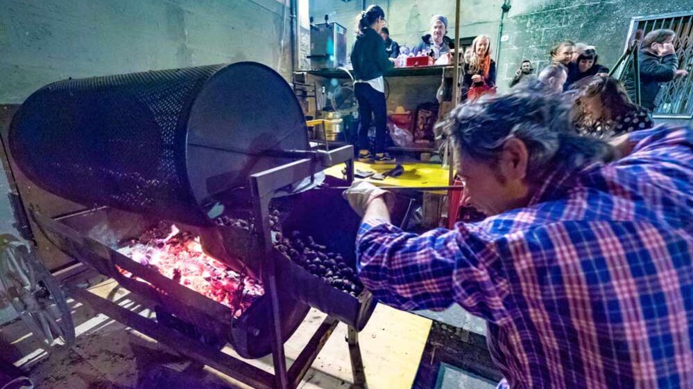 preparazione-castagna-fuoco